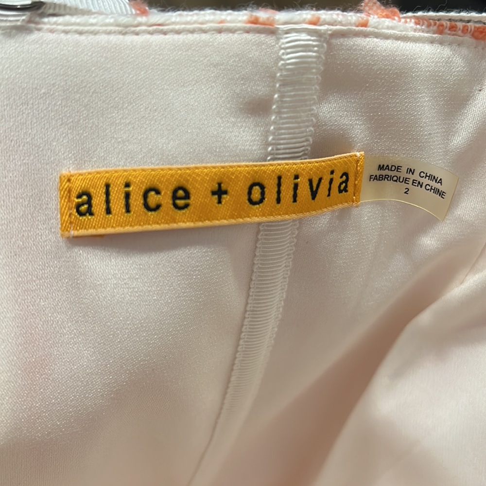 Alice & Olivia Shellyanne Tiered Tweed Mini Dress Size 2 - Picture 8 of 9